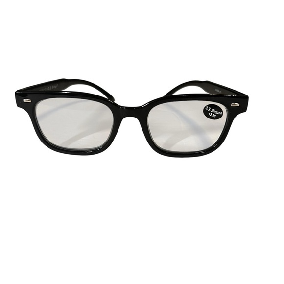 A.J.Morgan Black Reading Glasses. New. 1.5, 2.0, 2.5, 2.75 - Picture 1 of 7